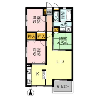 YNT第1マンション【2階】の間取り