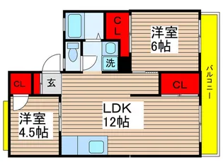 シズハイツサカエ【2階】の間取り