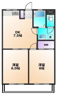 ベルシティ【3階】の間取り