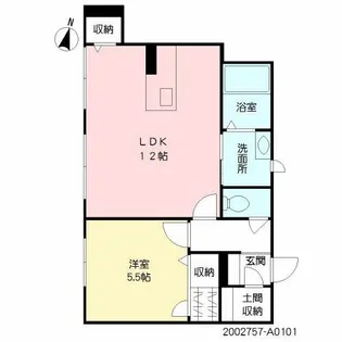 ソレイユ松原【1階】の間取り