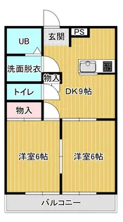 コーポラスたさきIX【2階】の間取り