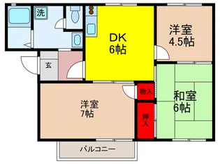 リバ-サイドハイツ【2階】の間取り