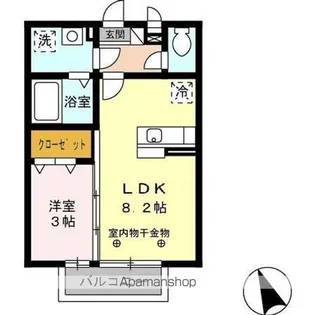 セジュール・ペルル【2階】の間取り
