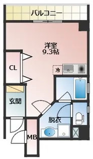 サンシャルム万代【5階】の間取り