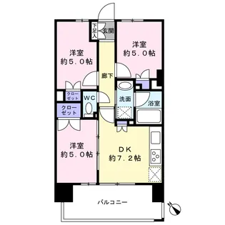 ミハマシティ検見川浜I街区【7階】の間取り