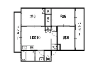 サンガーデンムラカミ【1階】の間取り