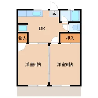 田上ハイツ【1階】の間取り
