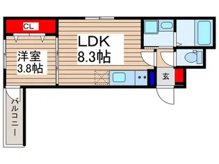 仮)Luce上福岡【1階】の間取り