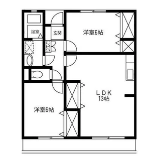 間中ハイツ【2階】の間取り