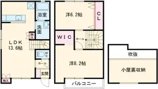 メゾネストX木太Aの間取り