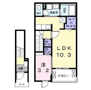 アスセーナ 並木【2階】の間取り