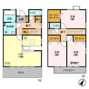 リビングタウン南花島 A【2階】の間取り