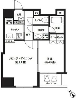 プレール・ドゥーク八丁堀【6階】の間取り