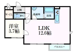 THE SILK【2階】の間取り