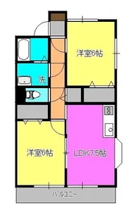 ドミール二本松【1階】の間取り