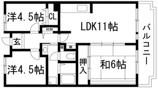 アルビス寺本2号棟【1階】の間取り