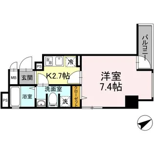 グランペール【4階】の間取り
