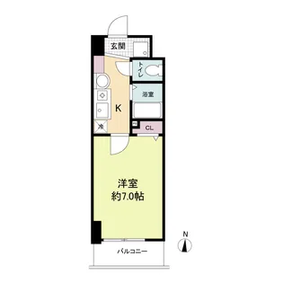 エスリードコート難波ウエスト【5階】の間取り