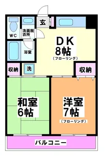 グリーンサンハイツ【5階】の間取り