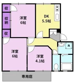 コーポリベール【2階】の間取り