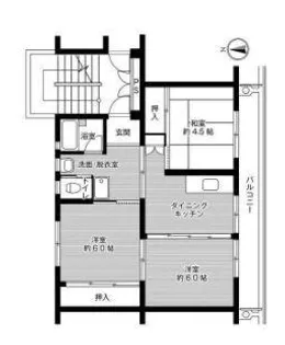 ビレッジハウス松園2号棟【4階】の間取り