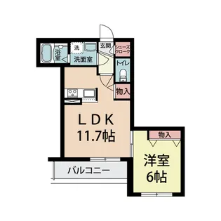 クレール芝新町【3階】の間取り