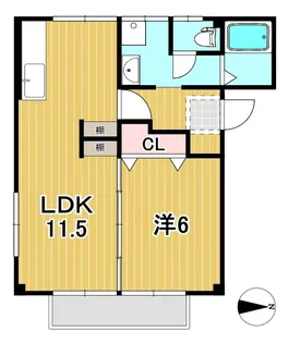 大みか祥栄マンション【1階】の間取り