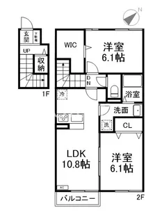 イルセット A棟【2階】の間取り