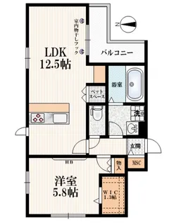 グラシュー エール【1階】の間取り
