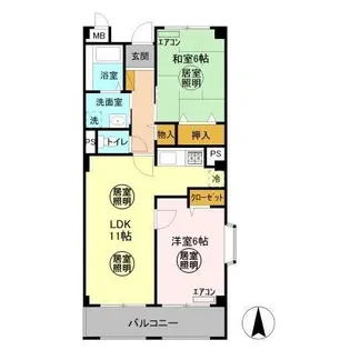 ル・モンテスト S【1階】の間取り