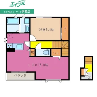 クラウンエステート倭【2階】の間取り
