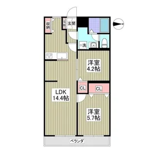 リブレス熊谷中央【2階】の間取り