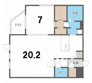 ALPHA菊水駅前【2階】の間取り