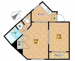ヴィレッジ高松【2階】の間取り