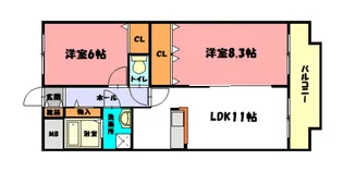 エートルウール【2階】の間取り