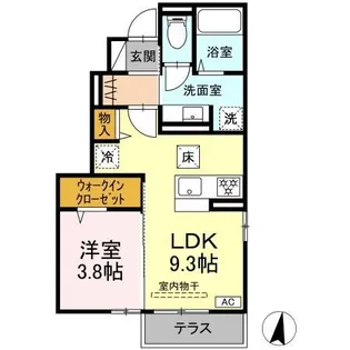 ベルファイン【1階】の間取り