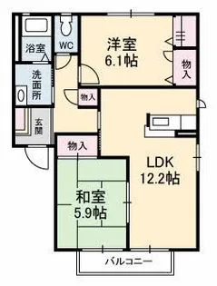 ドミール Y・K A棟【2階】の間取り