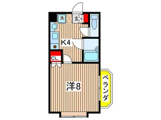第2コーポ溝手【3階】の間取り