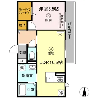 クルールSIX【2階】の間取り