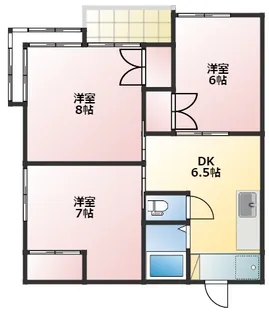 ユートピアサフラワ【1階】の間取り