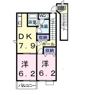 レジデンス24 D棟【2階】の間取り
