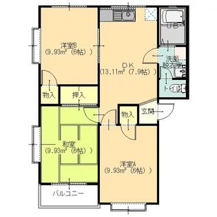 アネックス21花水木 弐番館【2階】の間取り