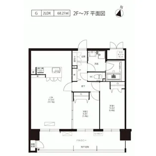 ニューガイア水前寺No.54【3階】の間取り