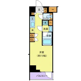 RELUXIA CITY 北新宿【5階】の間取り