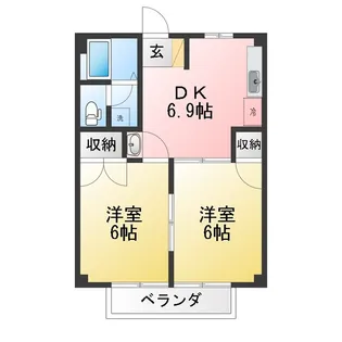 ファインシティ B【2階】の間取り