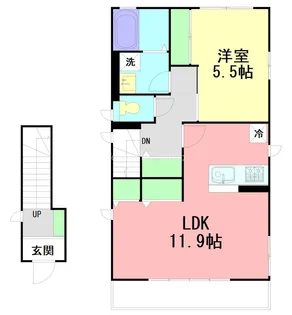 ハイムエイトII D棟【2階】の間取り