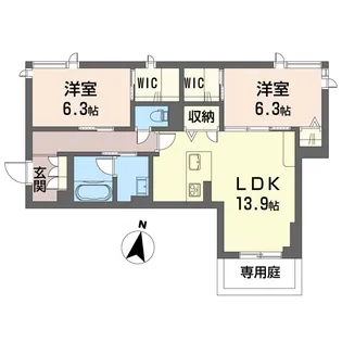 コリーナ・ヴェルデ【1階】の間取り