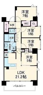パークホームズ西船橋ザ レジデンス【3階】の間取り