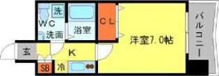 AFFLUENCE難波【4階】の間取り