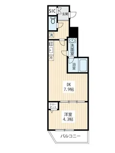 ハーモニーレジデンスNORTHザ・ガーデン【1階】の間取り